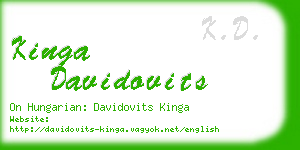 kinga davidovits business card